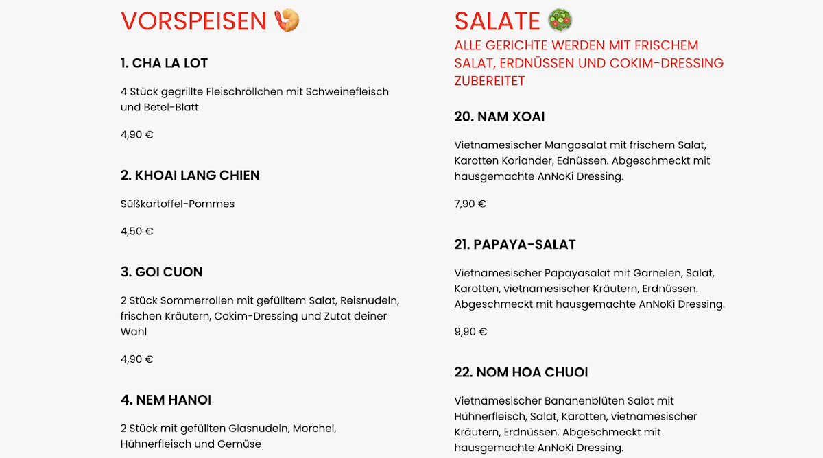 Speisekarte photo 1