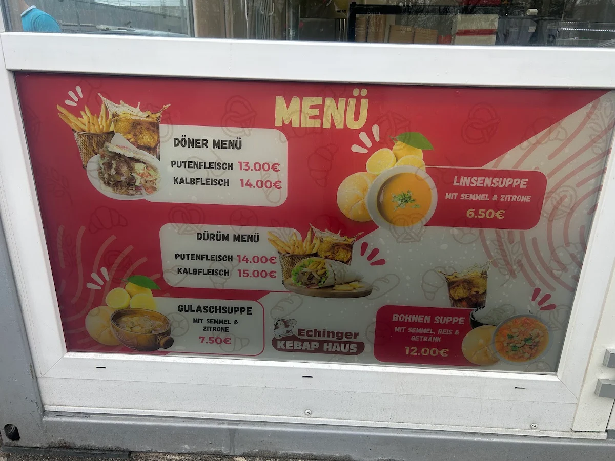 Speisekarte, Echinger Kebap Haus