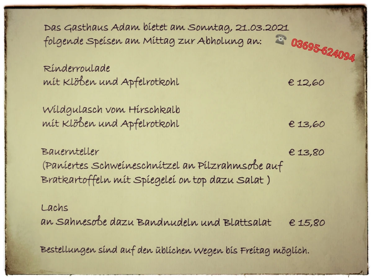 Speisekarte photo 1