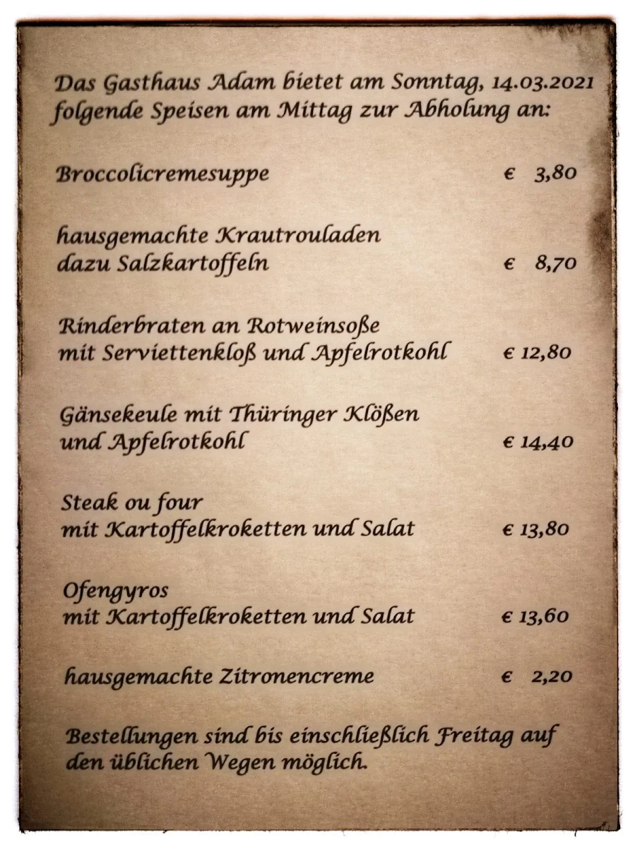 Speisekarte photo 2