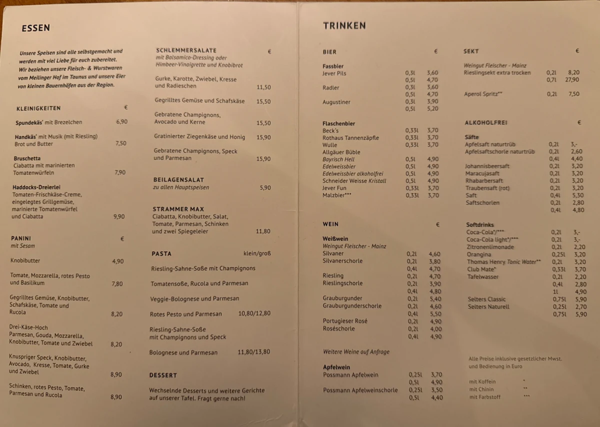 Speisekarte photo 1