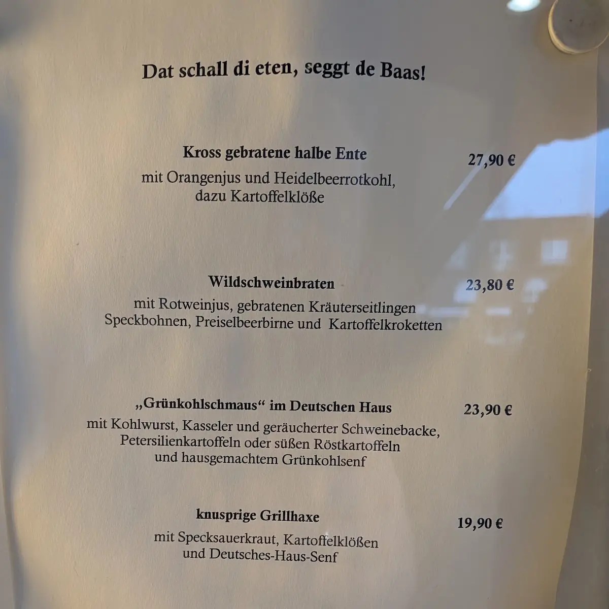 Speisekarte photo 1