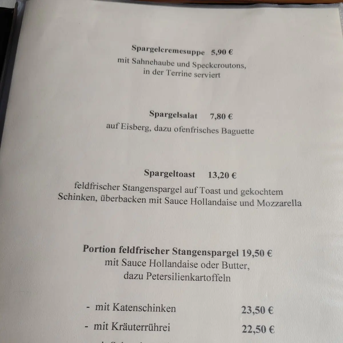 Speisekarte photo 2