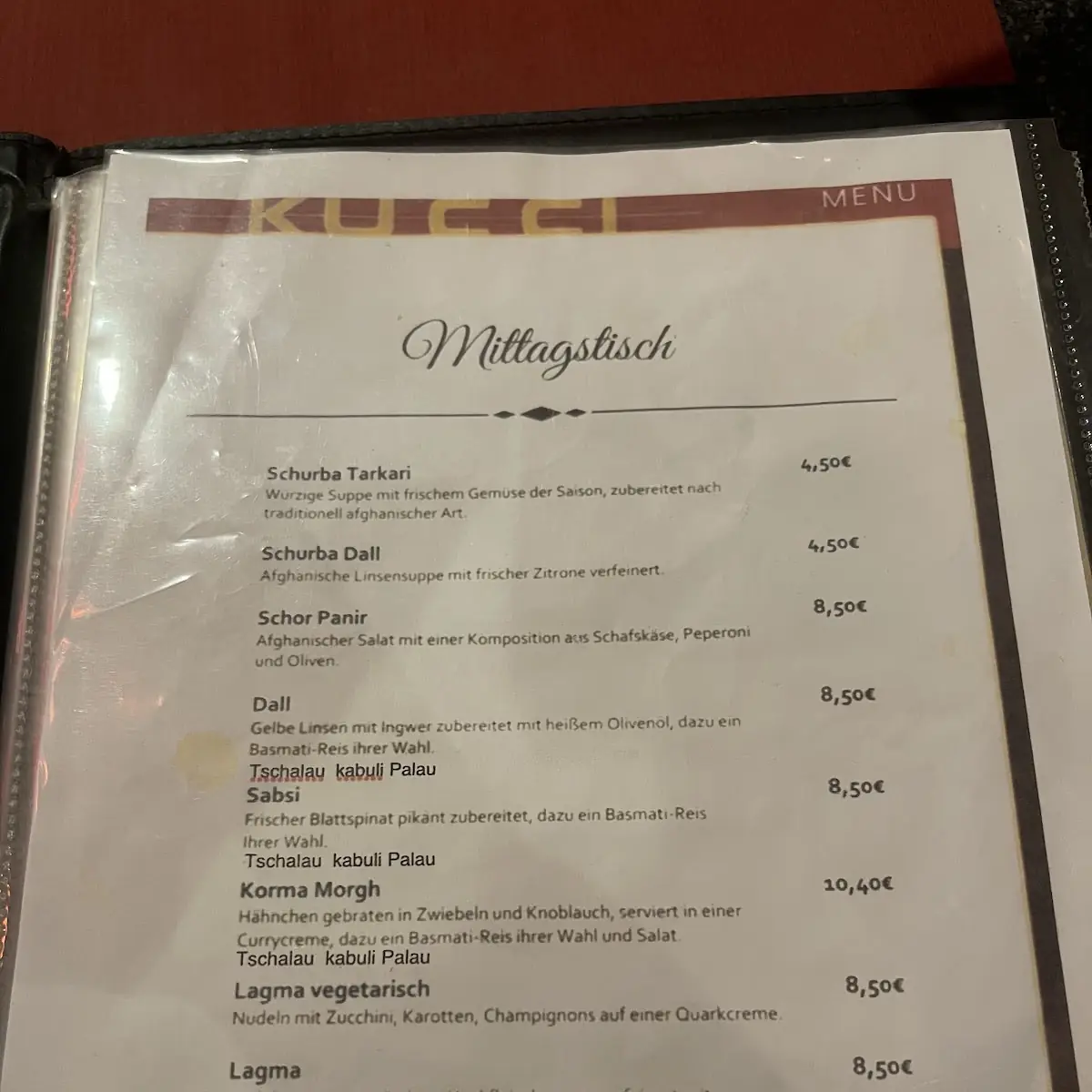Speisekarte photo 2