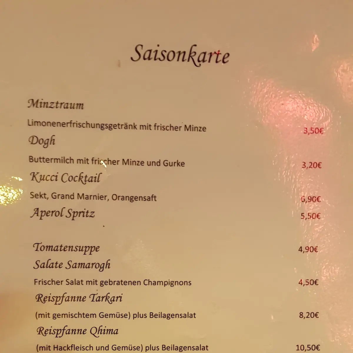 Speisekarte photo 6