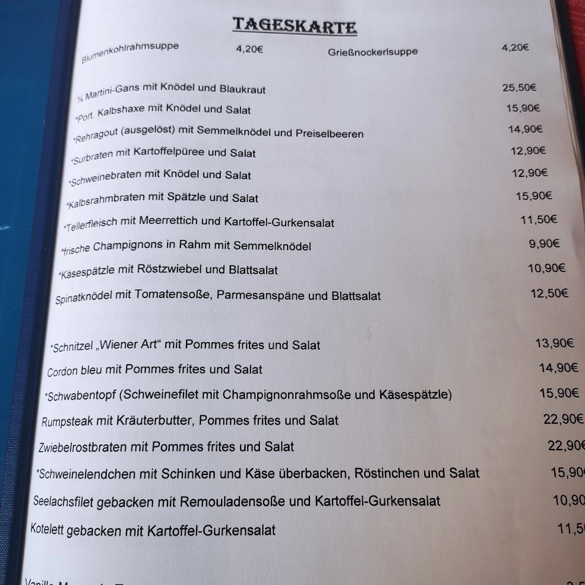 Speisekarte photo 5