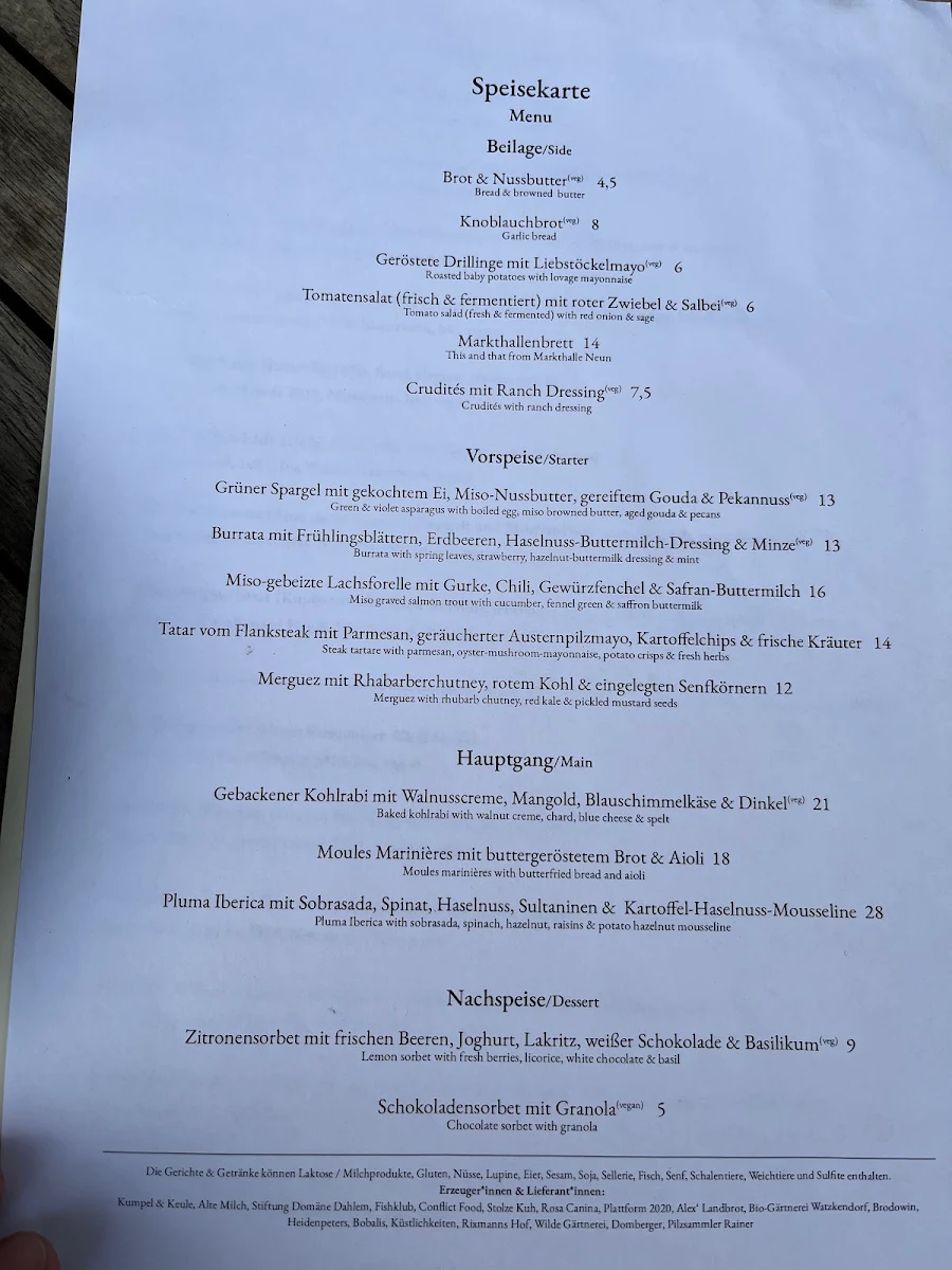Speisekarte photo 2