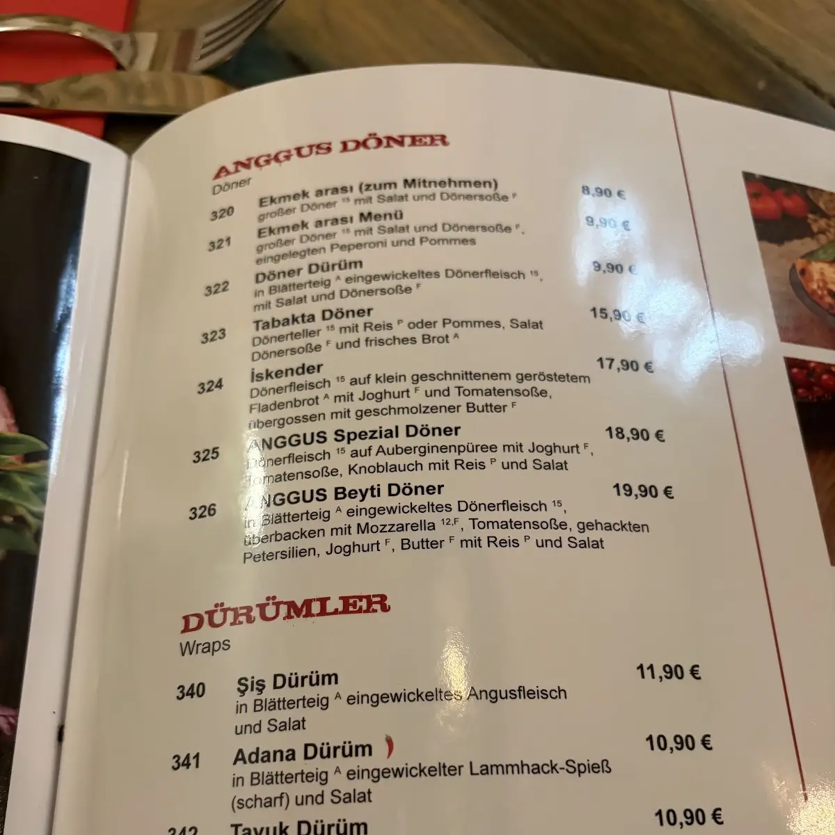 Speisekarte photo 2