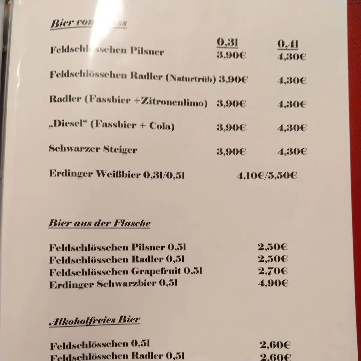 Speisekarte photo 3
