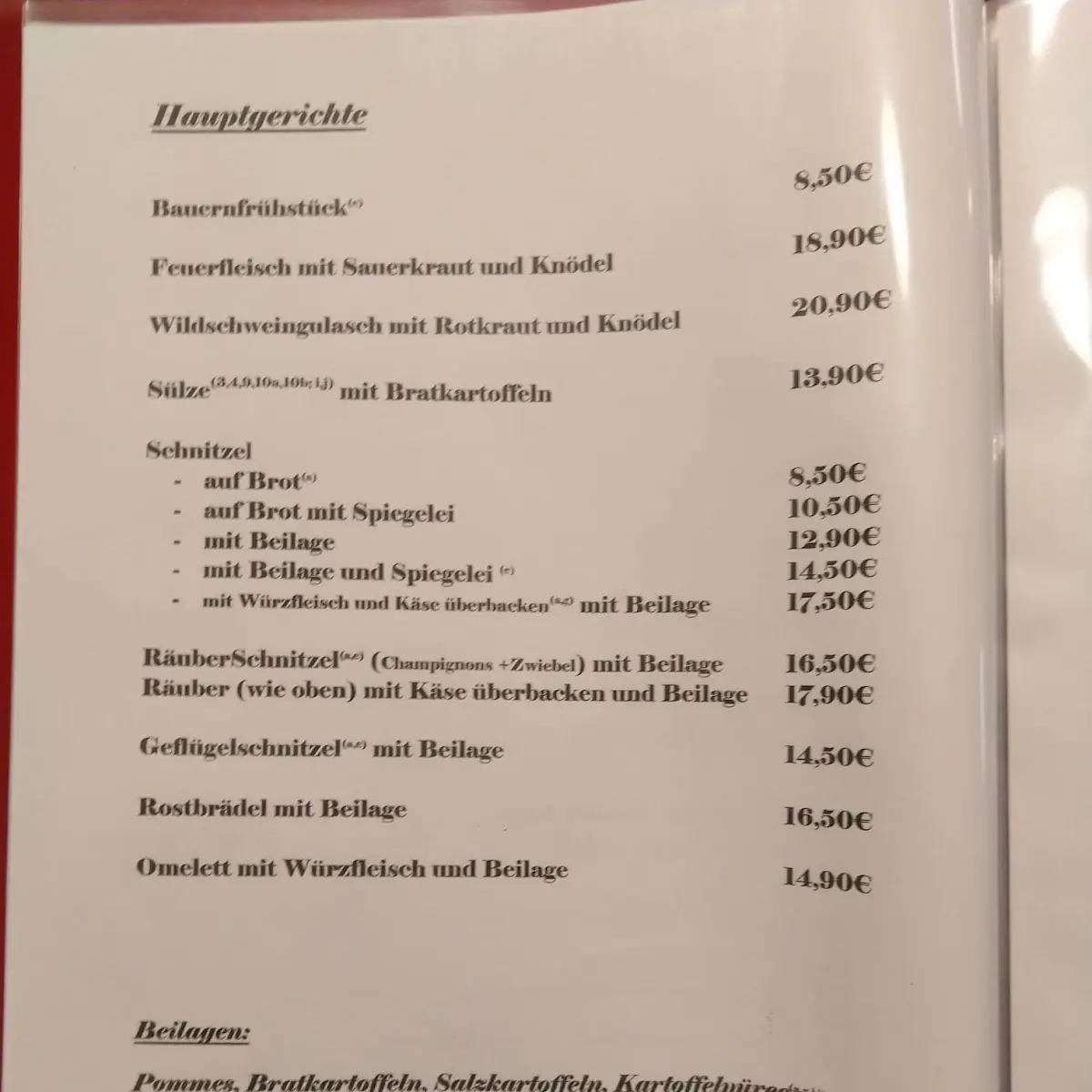 Speisekarte photo 5