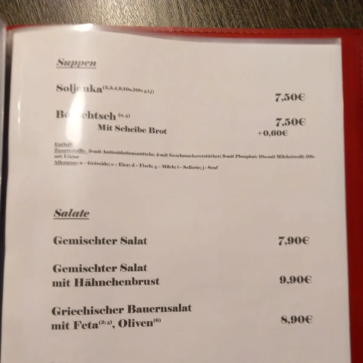 Speisekarte photo 7