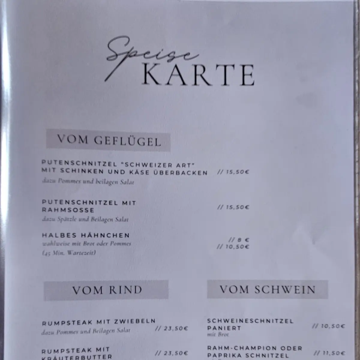 Speisekarte photo 1