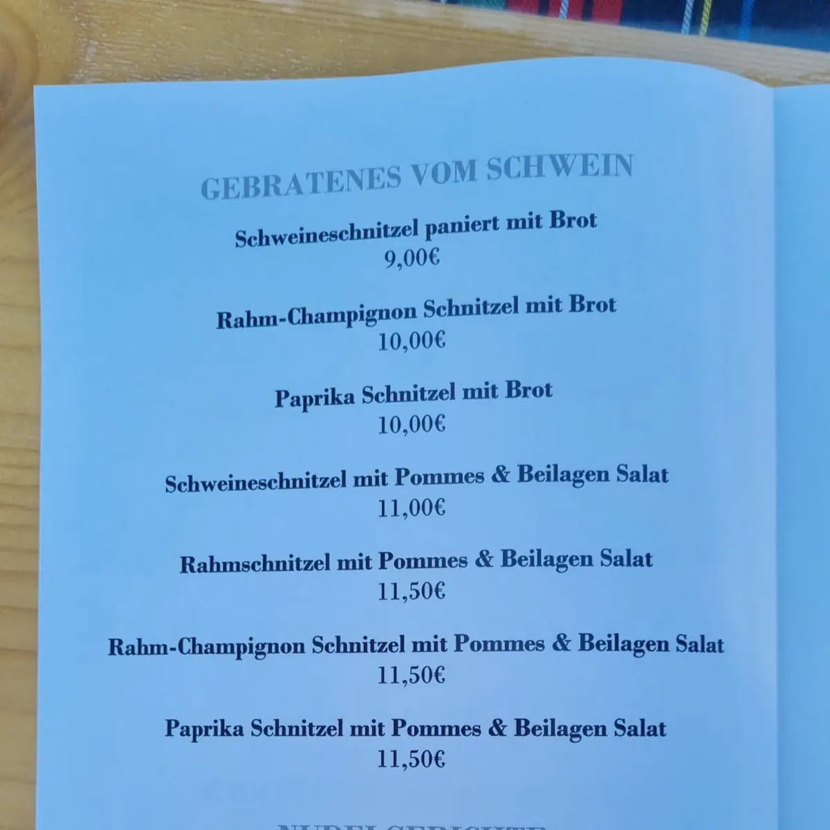 Speisekarte photo 5