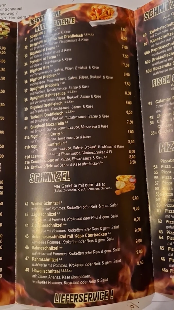 Speisekarte, Aladin Grill Döner Pizzeria