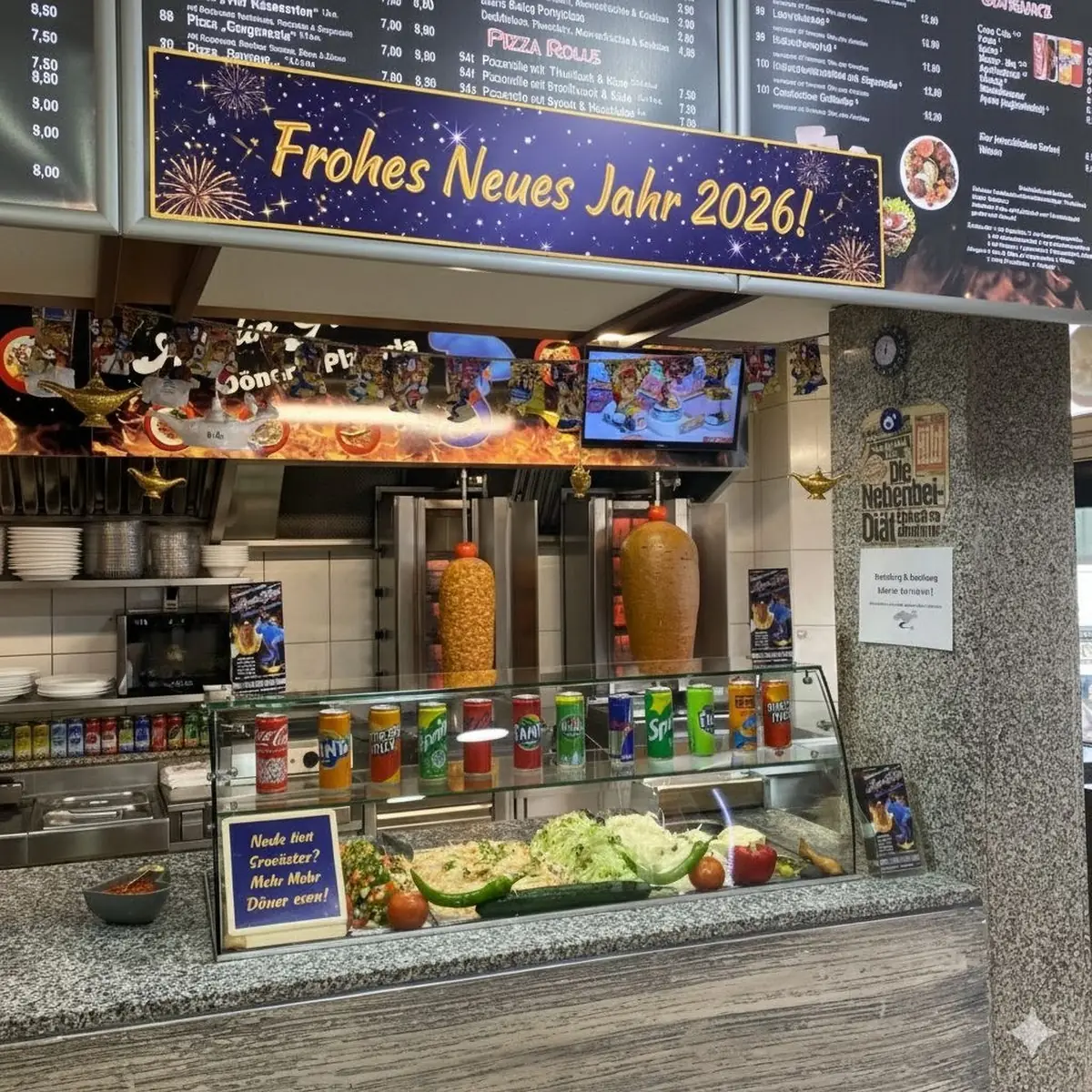 Atmosphäre, Aladin Grill Döner Pizzeria