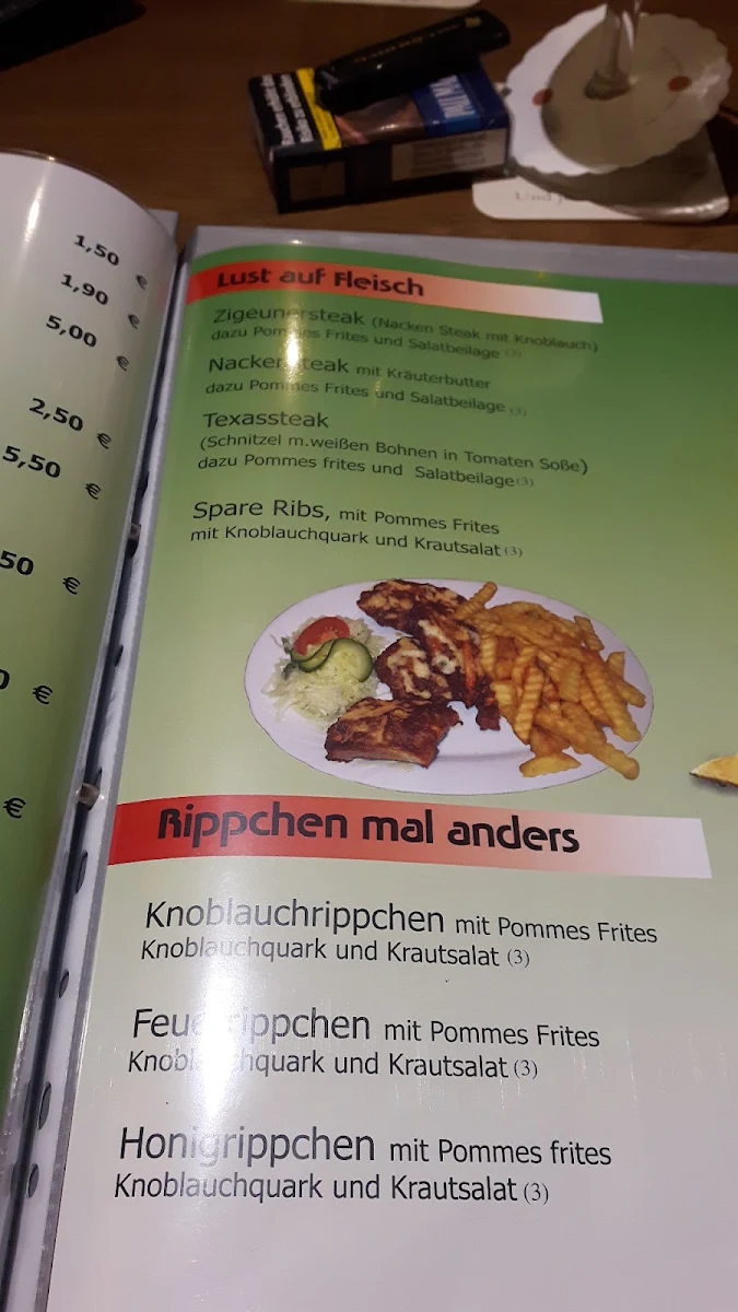 Speisekarte, Heidegrill Inh. M. Nagy