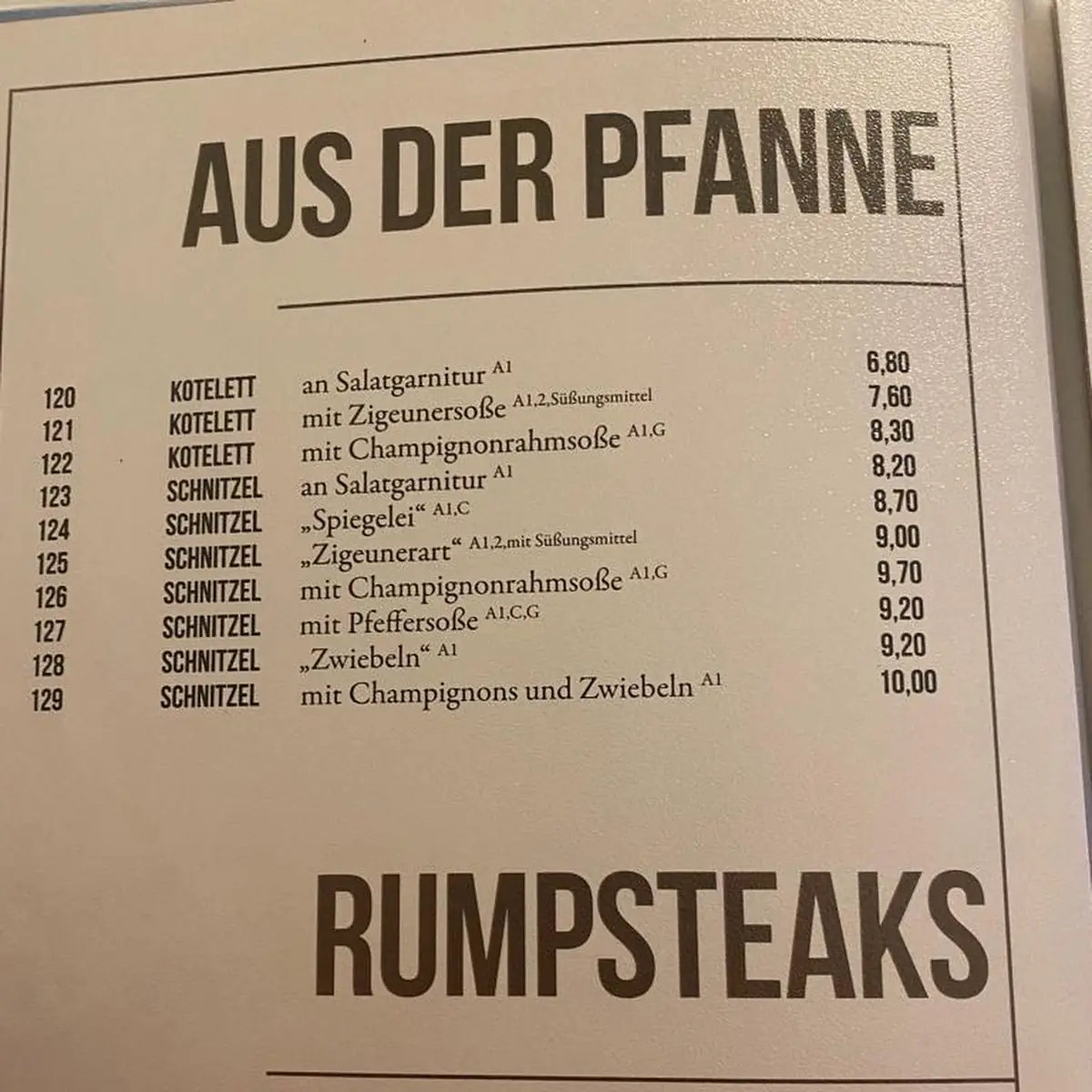 Speisekarte photo 4