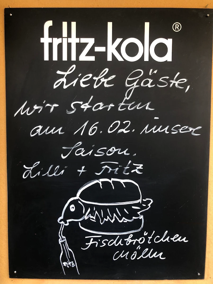 Speisekarte, Lilli & Fritz Fischbrötchen Mölln