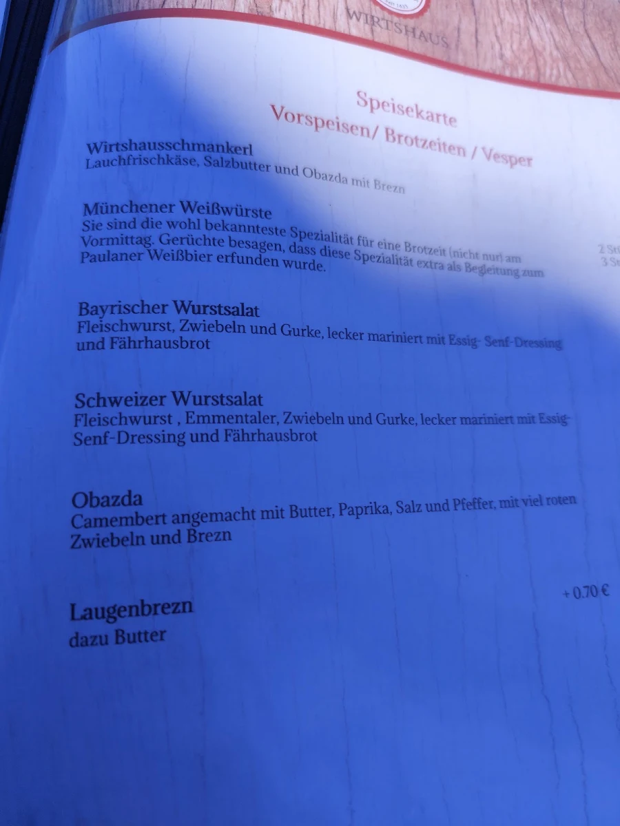 Speisekarte photo 2