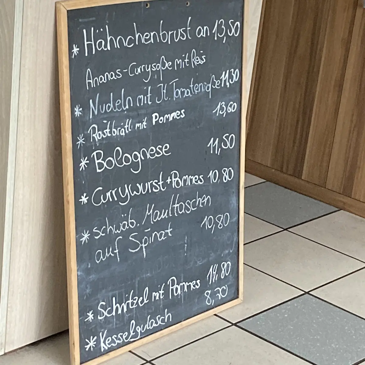 Speisekarte, Flugplatzrestaurant " Propeller "