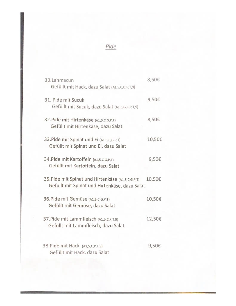 Speisekarte, Backlawin Grand Café - Kiel