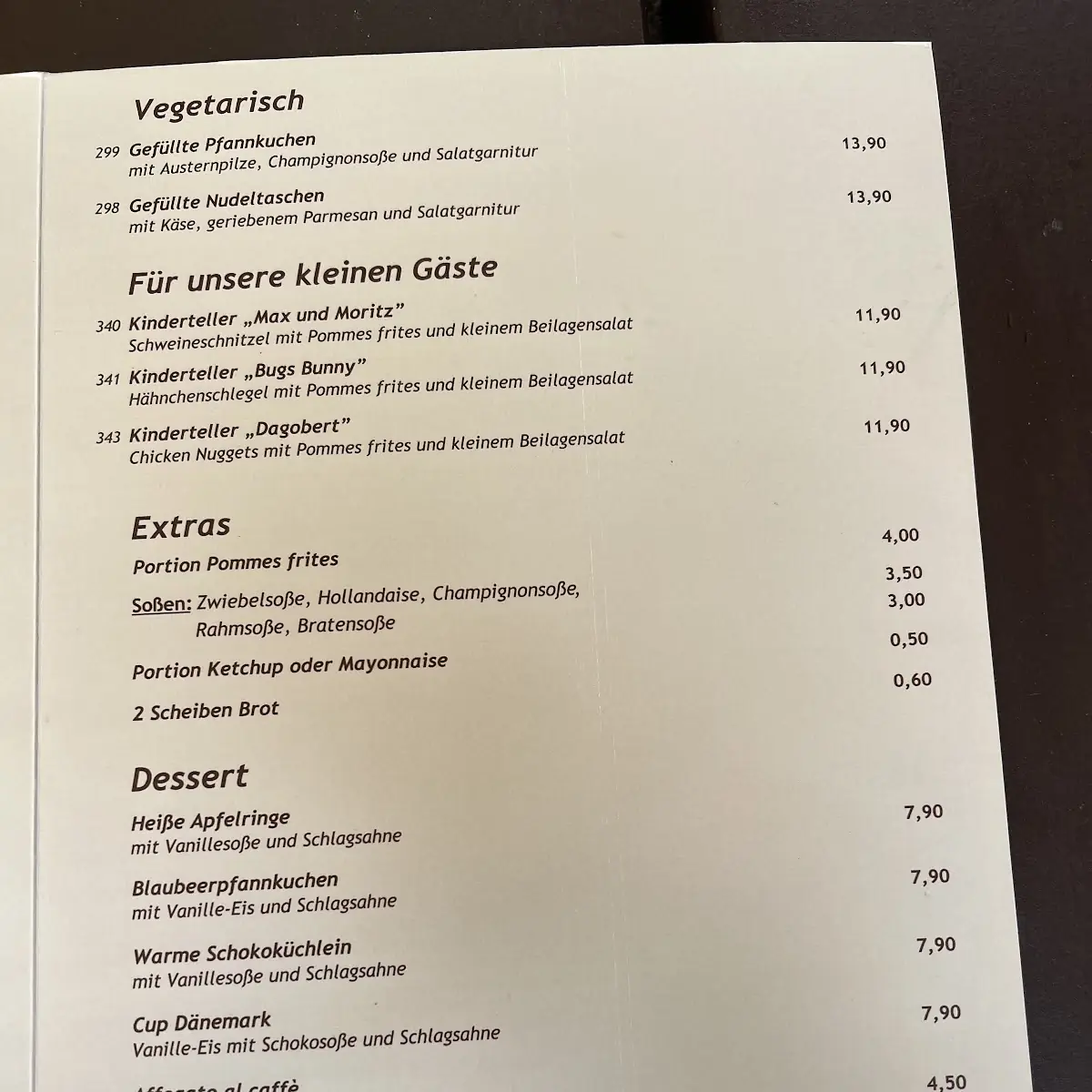 Speisekarte photo 3