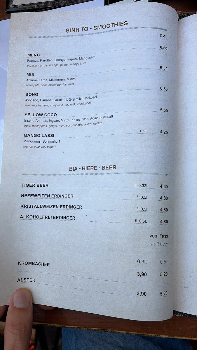 Speisekarte, Good Morning Vietnam Vegan