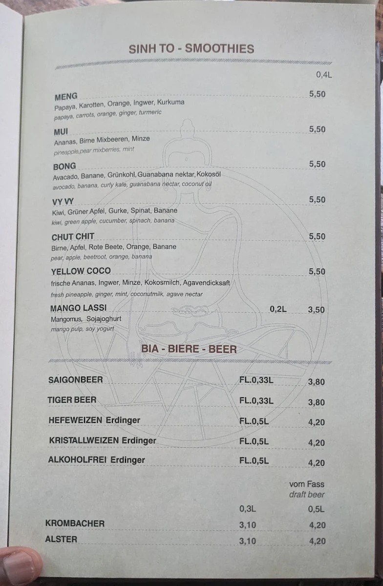 Speisekarte, Good Morning Vietnam Vegan