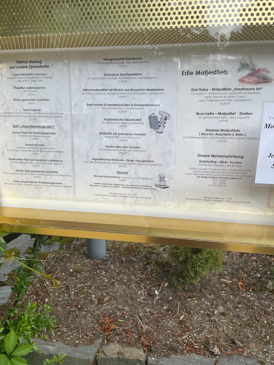 Speisekarte, Badecafé