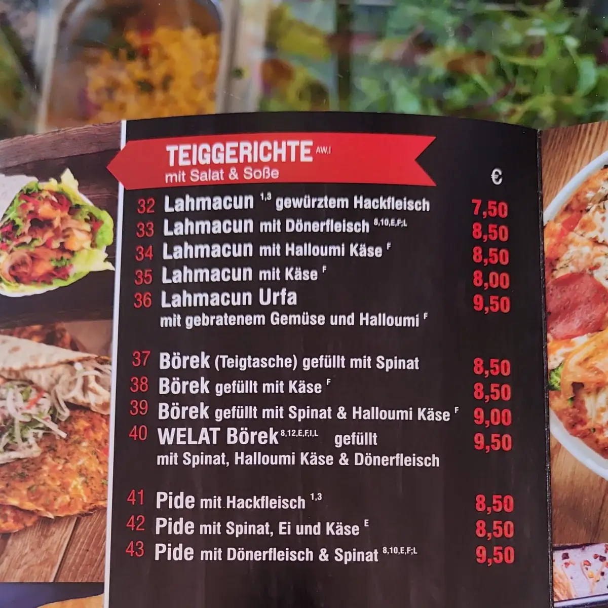 Speisekarte, Welat Döner Dürüm