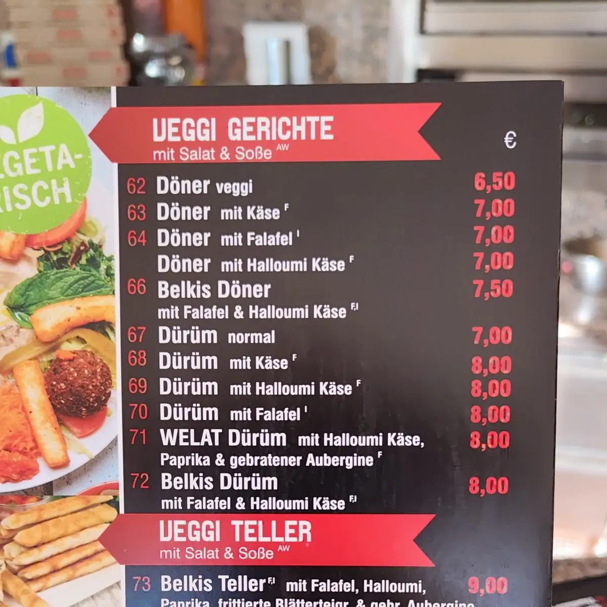 Speisekarte, Welat Döner Dürüm