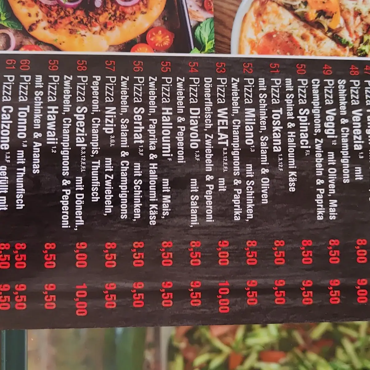 Speisekarte, Welat Döner Dürüm
