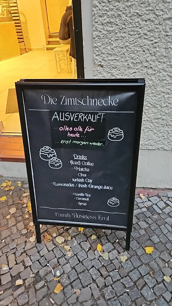 Speisekarte, Die Zimtschnecke Kreuzberg