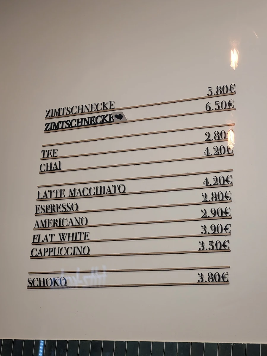 Speisekarte, Die Zimtschnecke Kreuzberg