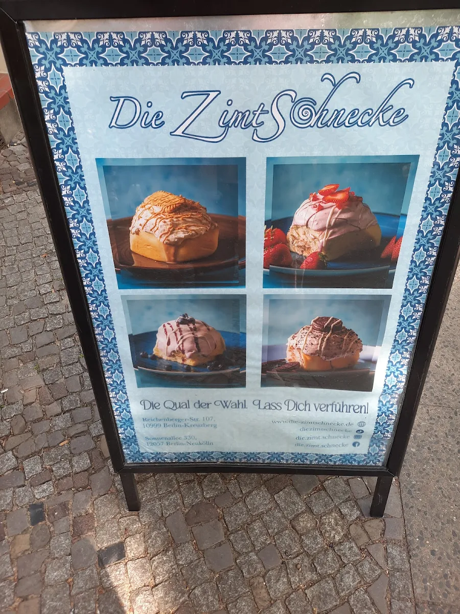 Speisekarte, Die Zimtschnecke Kreuzberg