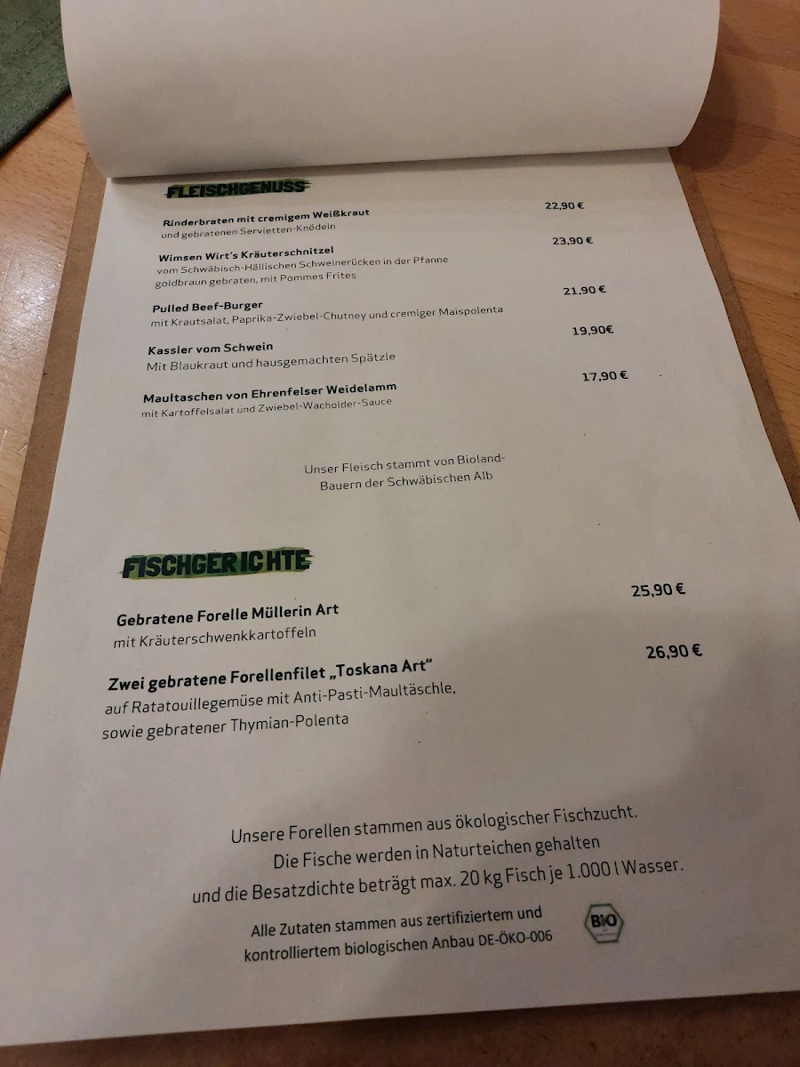 Speisekarte photo 2