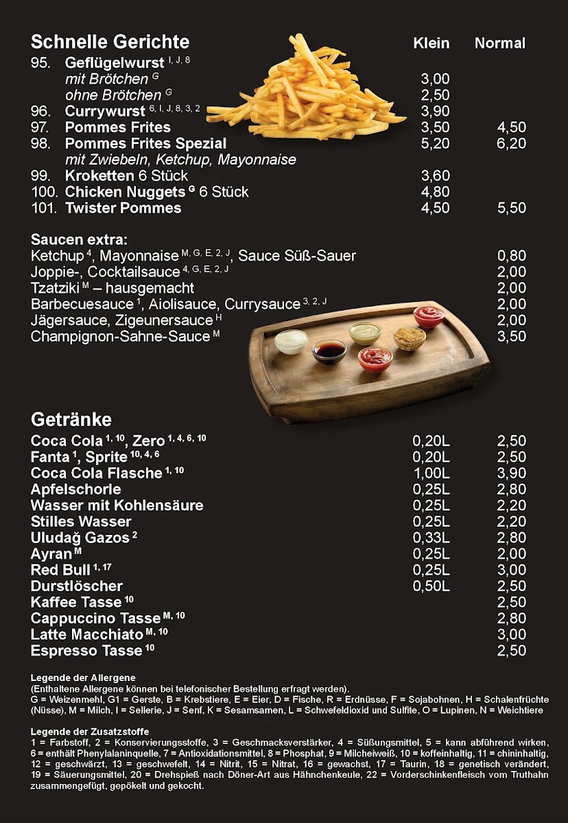 Speisekarte, Esskapaden