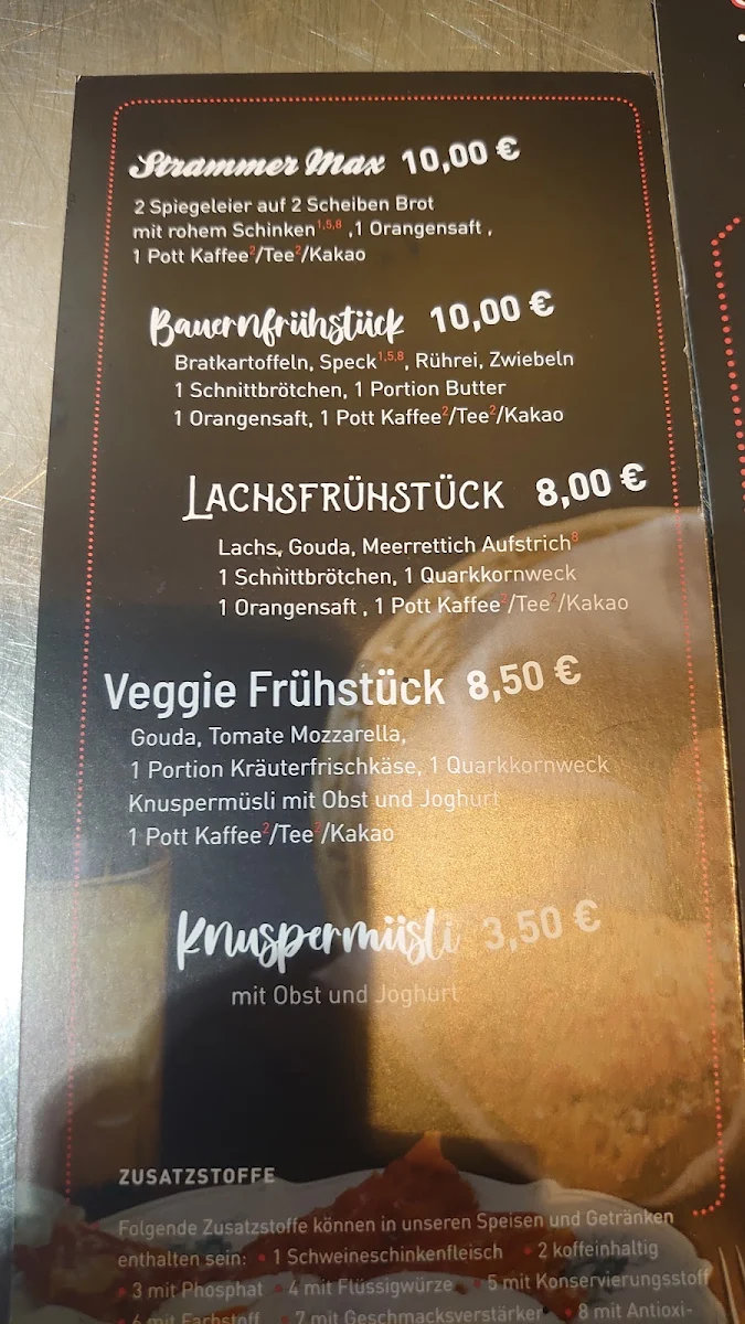 Speisekarte, Kiliansbäck