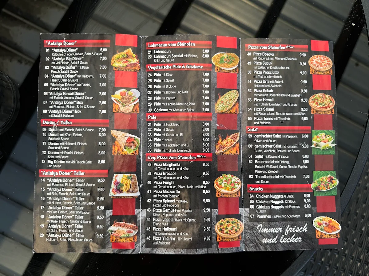 Speisekarte, Antalya Bistro