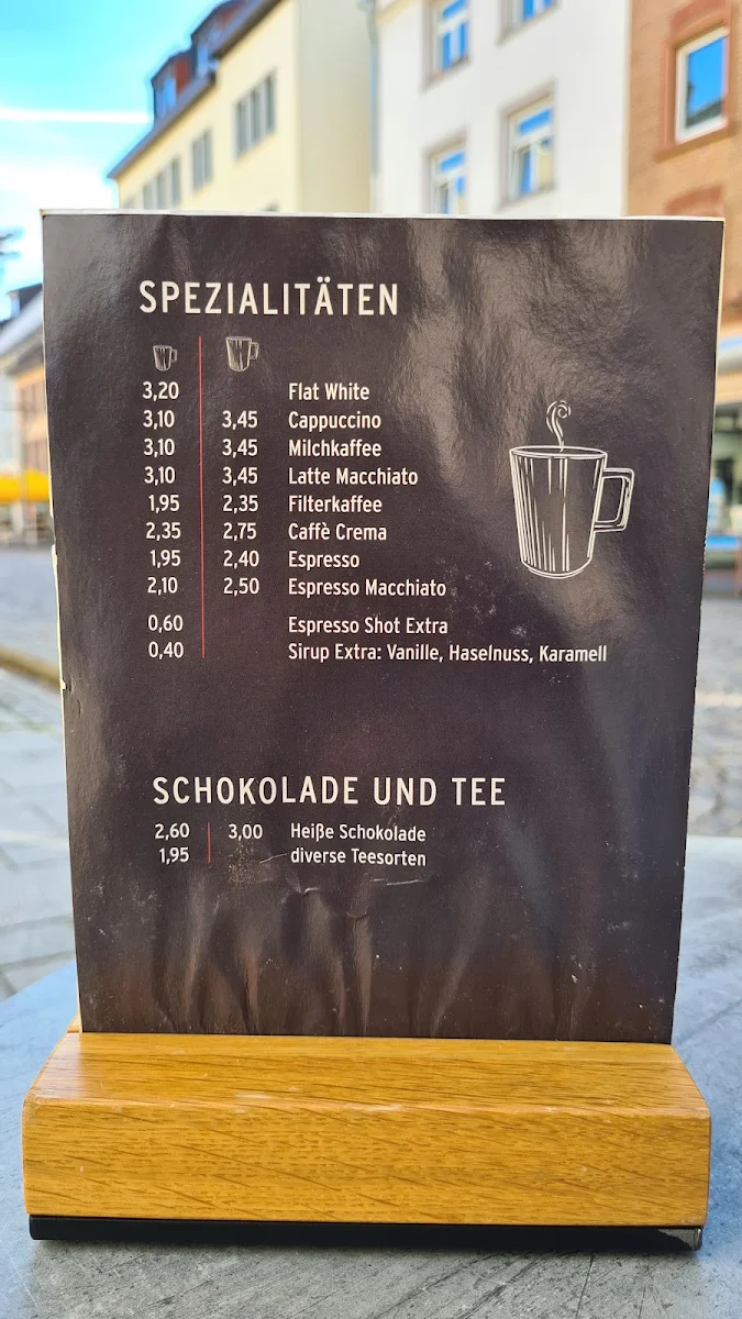 Speisekarte, Tchibo Filiale