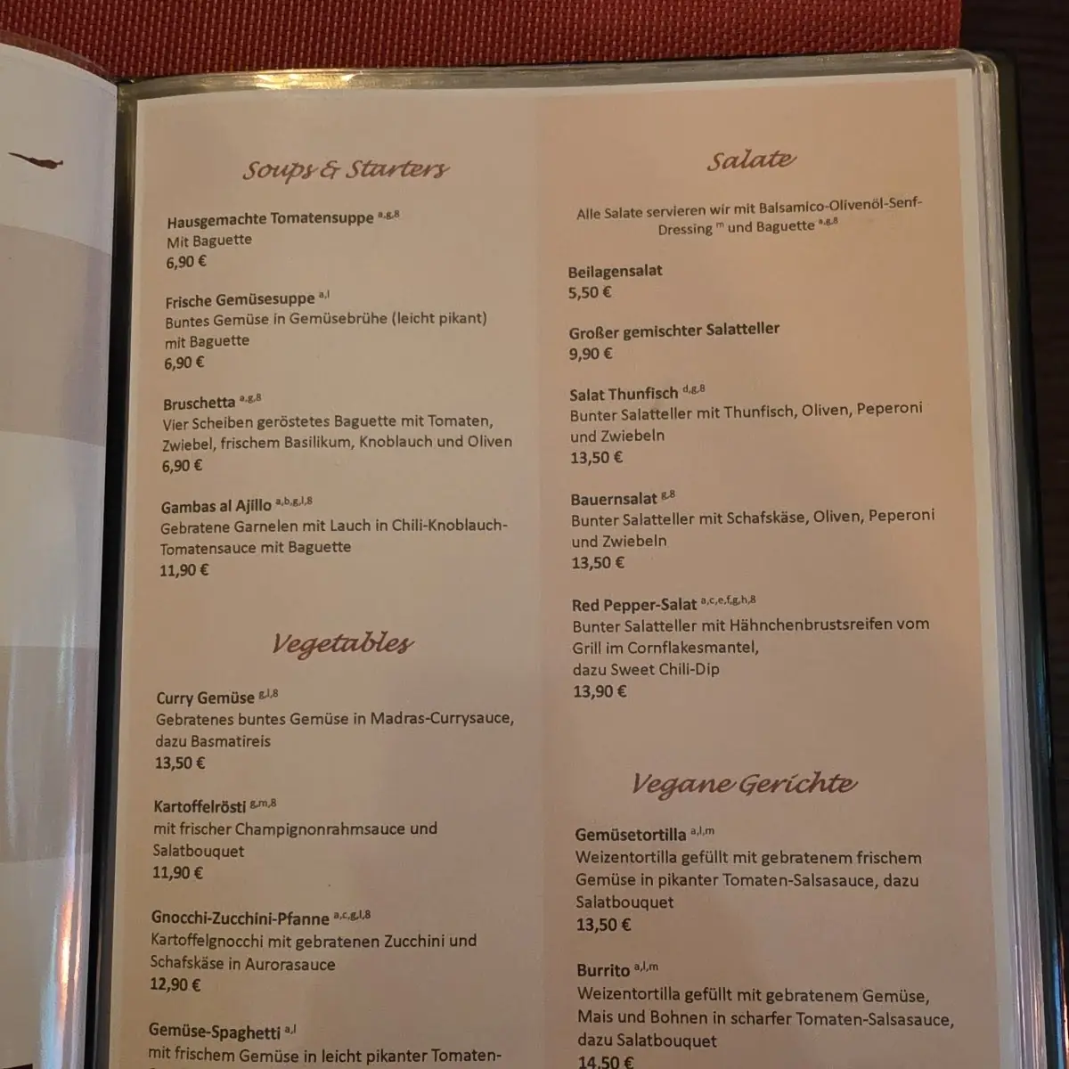 Speisekarte, Red Pepper