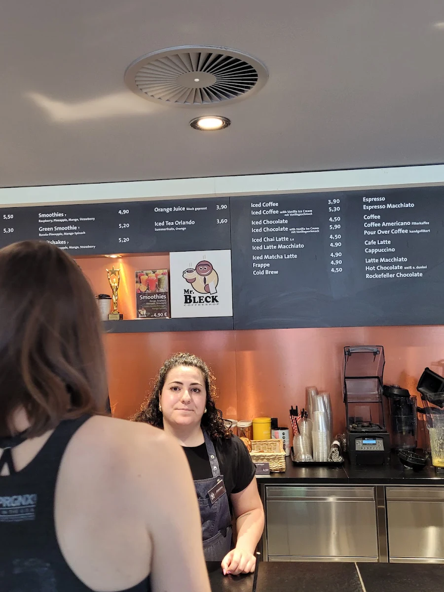 Speisekarte, Mr. Bleck Coffeeshop