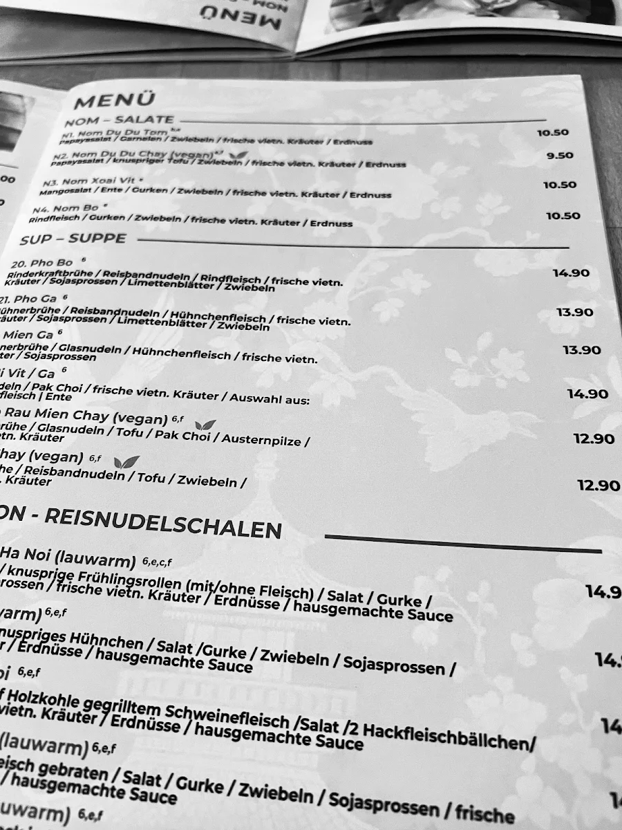 Speisekarte, Ngon Soulfood Vietnamese Cuisine & Sushi in Bogenhausen