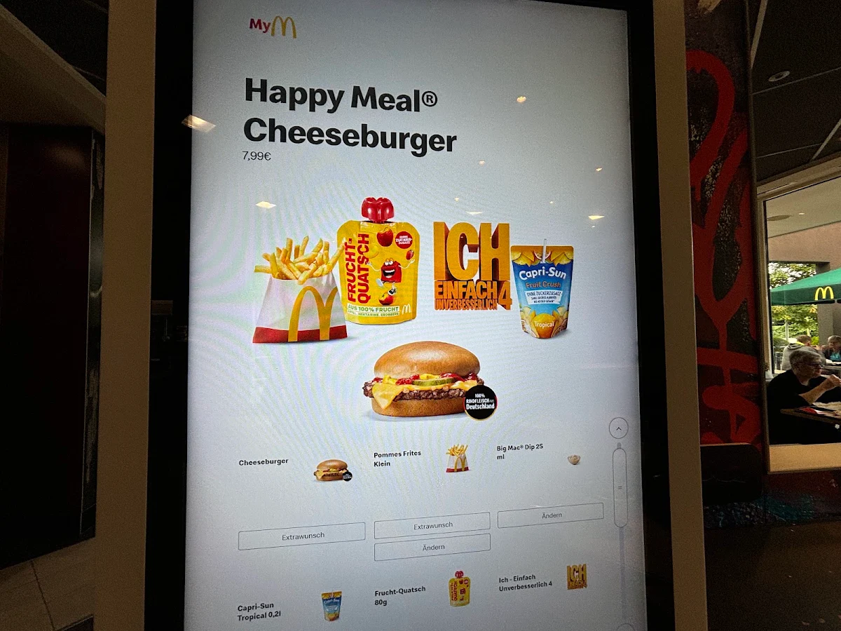 Speisekarte, McDonald's