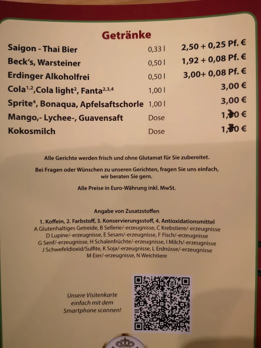Speisekarte, Le Food