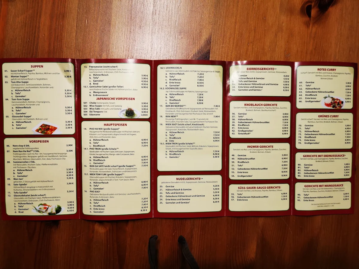 Speisekarte, Le Food
