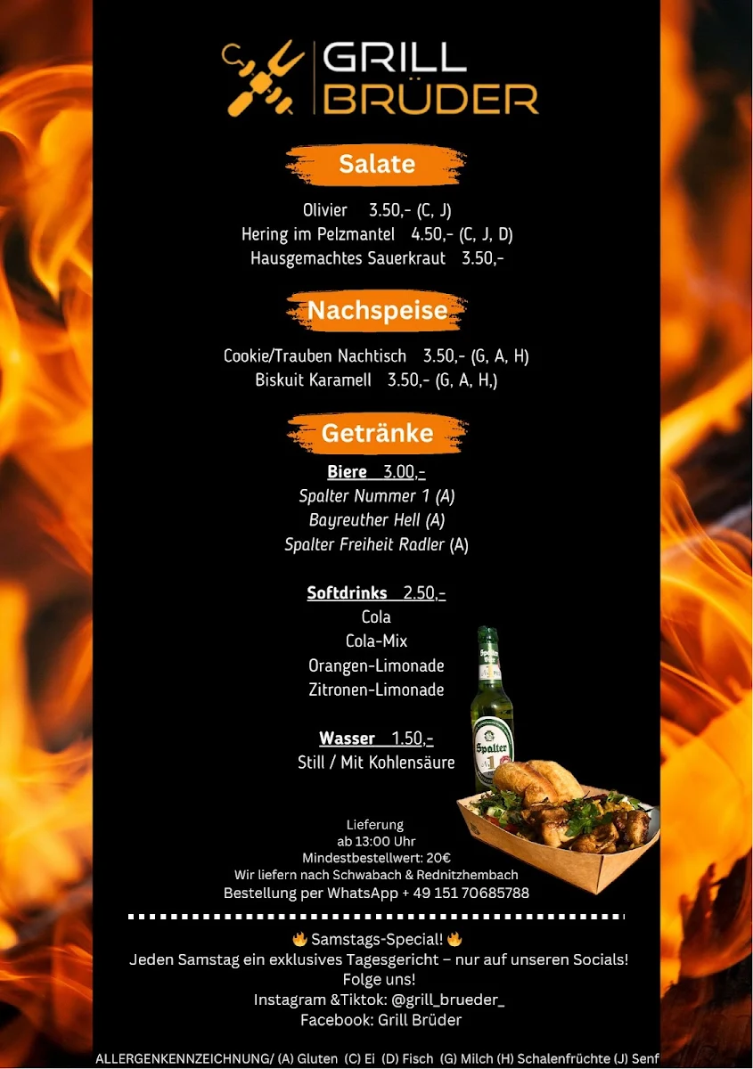 Speisekarte, Grillbrüder