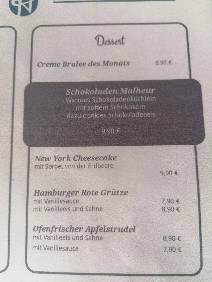 Speisekarte, Hoppe’s Restaurant