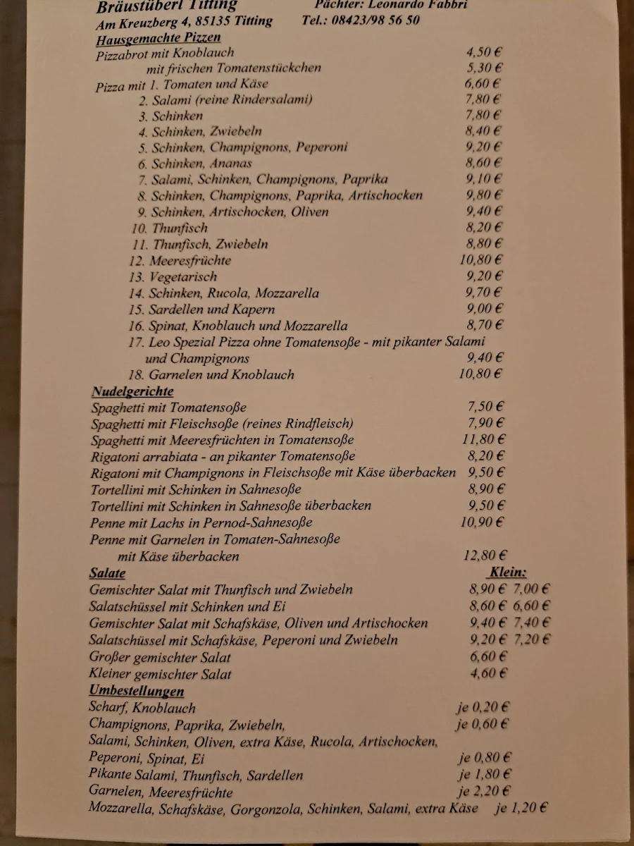 Speisekarte photo 2