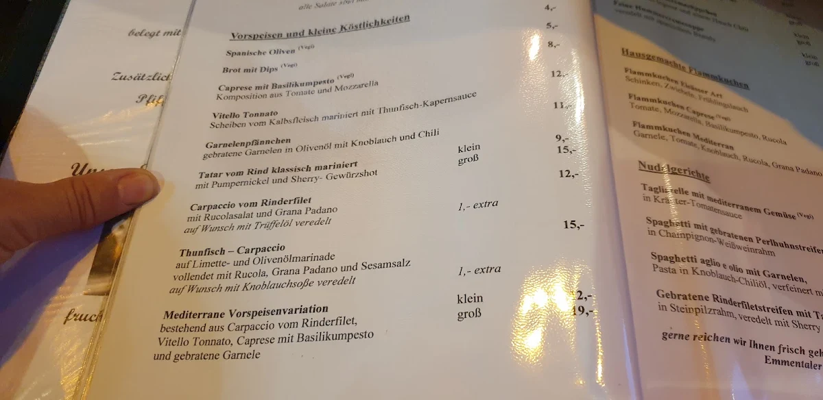 Speisekarte, Dünenhaus Fischladen